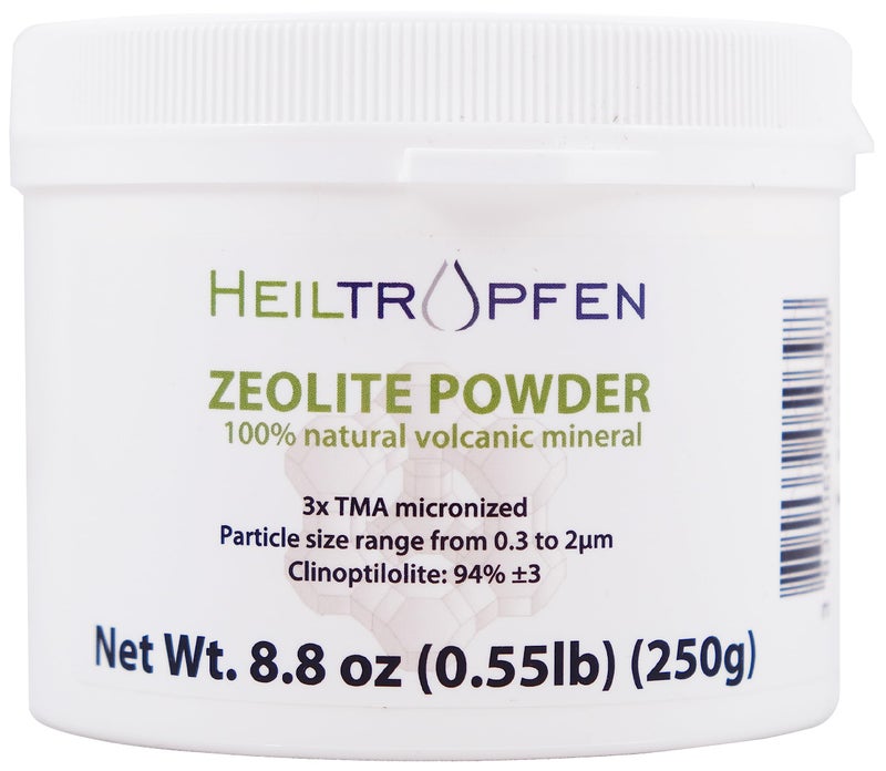 Heiltropfen Zeolite Powder | 0.55 Pound 250g | Ultra FINE Less-Than 2 m | Clinoptilolite 94+-3% | 3X Activated | Natural Mineral Dust | Heiltropfen - Image 1